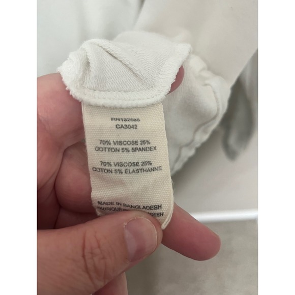 Grey State White V Neck Long Sleeve Drawstring Hem Hoodie Top Size 3XL - Picture 7 of 8